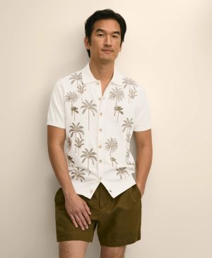 Supima ® Cotton Palm Polo Cardigan