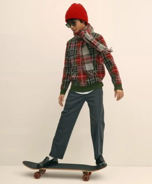 Boys Junior Wool-Blend Trousers
