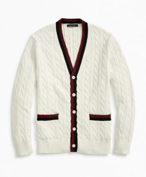 Vintage-Inspired Supima ® Cotton Tennis Cardigan