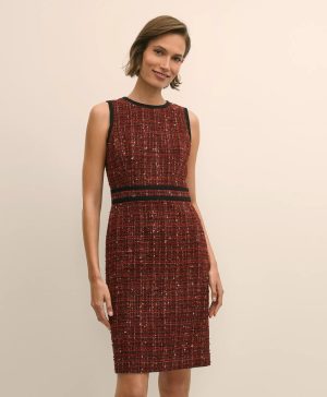 Boucle Tipped Sheath Dress