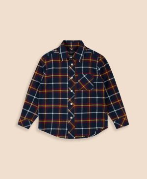 Boys Cotton Brushed Flannel Shirt