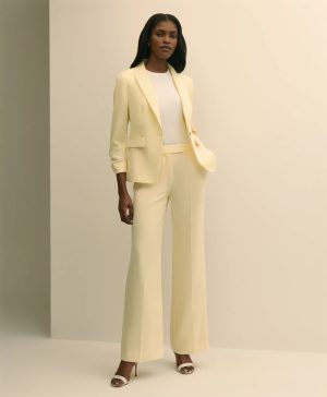 Crepe Wide-Leg Pants