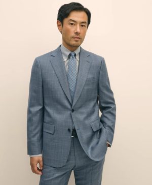 Slim Fit Wool Overcheck 1818 Suit