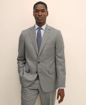 Classic Fit Wool Mini Houndstooth 1818 Suit