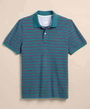 Golden Fleece ® Stretch Supima ® Cotton Short-Sleeve Striped Polo