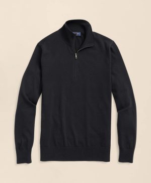 Big & Tall Supima ® Cotton Quarter-Zip Sweater