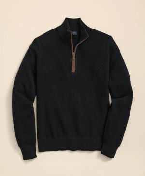 3-Ply Cashmere Quarter-Zip Sweater
