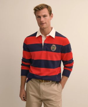 Cotton Embroidered 1818 Rugby Shirt