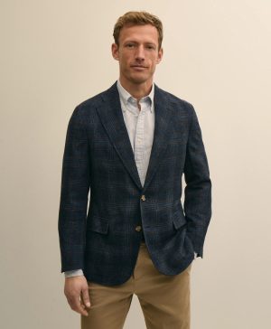 The Cloud Jacket in Wool-Linen Check