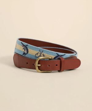 Smathers & Branson Needlepoint Marlin Belt