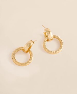14k Gold Large Oval Earrings
