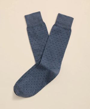 Cotton-Blend Mini-Dot Socks
