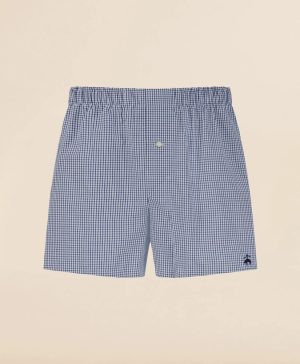 Slim Fit Cotton Broadcloth Check Boxers