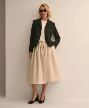 Taffeta Water-Resistant Drawstring Circle Skirt