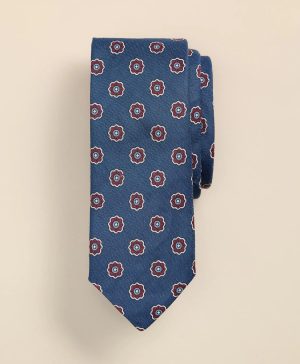 Silk-Linen Foulard Tie