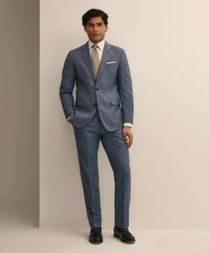 Slim Fit Wool Mini-Houndstooth 1818 Suit