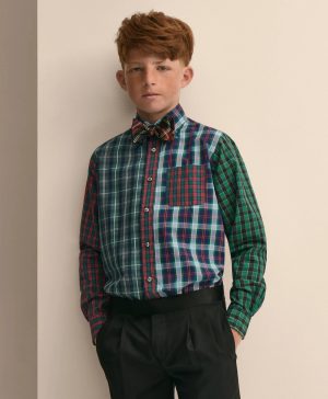 Boys Friday Shirt, Poplin Fun Check