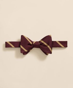 Silk BB#3 Rep Striped Bow Tie