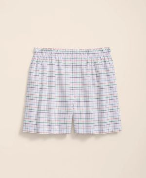 Cotton Broadcloth Tattersall Boxers