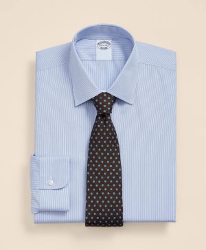 Supima ® Cotton Non-Iron Dobby Ainsley Collar Striped Dress Shirt