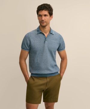 Supima ® Cotton Honeycomb Polo Sweater