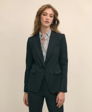 The Essentials Single-Breasted Peak Lapel in Wool Blend