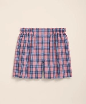 Cotton Broadcloth Plaid Boxers