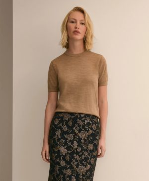 Ultimate Merino Wool Short-Sleeve Sweater Shell