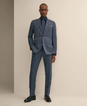 Slim Fit Wool Check 1818 Suit