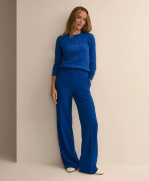 Fine Crepe Wide-Leg Pant