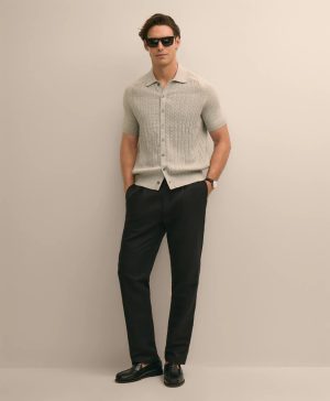 The Pleated Linen-Cotton Pants