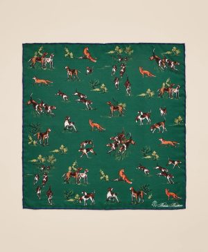 Silk Fox & Hound Pocket Square