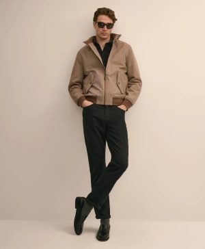 Cotton Check Bomber Jacket