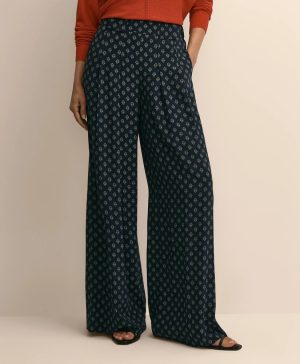 Relaxed Foulard Wide-Leg Pants