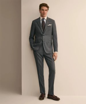Slim Fit Wool Overcheck 1818 Suit