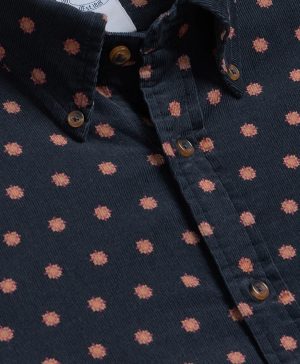 Cotton Fine-Wale Corduroy Foulard-Motif Sport Shirt