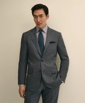 Traditional Fit Wool Overcheck 1818 Suit