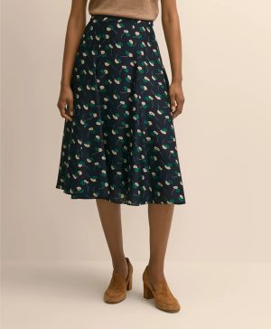 Silk Crepe Leaf Skirt