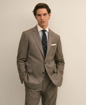 Classic Fit Wool Windowpane 1818 Suit