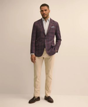 Classic Fit Wool Overcheck Hopsack Sport Coat