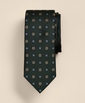 Silk Flower Dots Tie