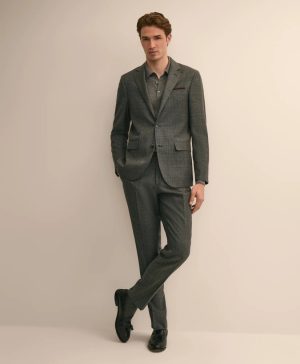Slim Fit Wool Glen Plaid 1818 Suit