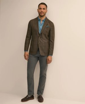 Classic Fit Wool Windowpane Hopsack Sport Coat