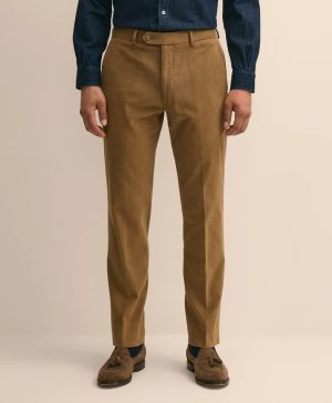 Classic Fit Cotton Blend Moleskin Dress Pants
