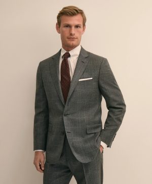 Classic Fit Wool Glen Plaid 1818 Suit