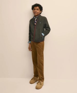 Boys Cotton Blend Quilted Full-Zip