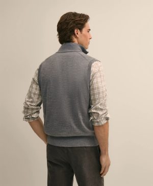 Merino Wool Half-Zip Vest
