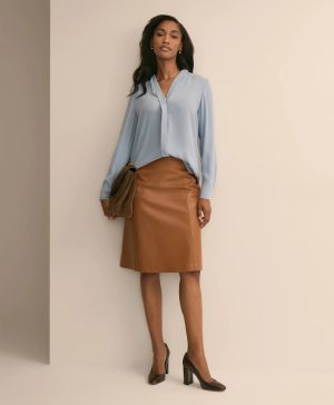 V-Neck Pleated Blouse