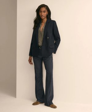Wool Blend Double-Breasted Jacket