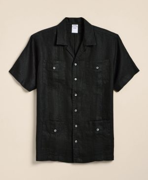Irish Linen Short Sleeve Guayabera Shirt